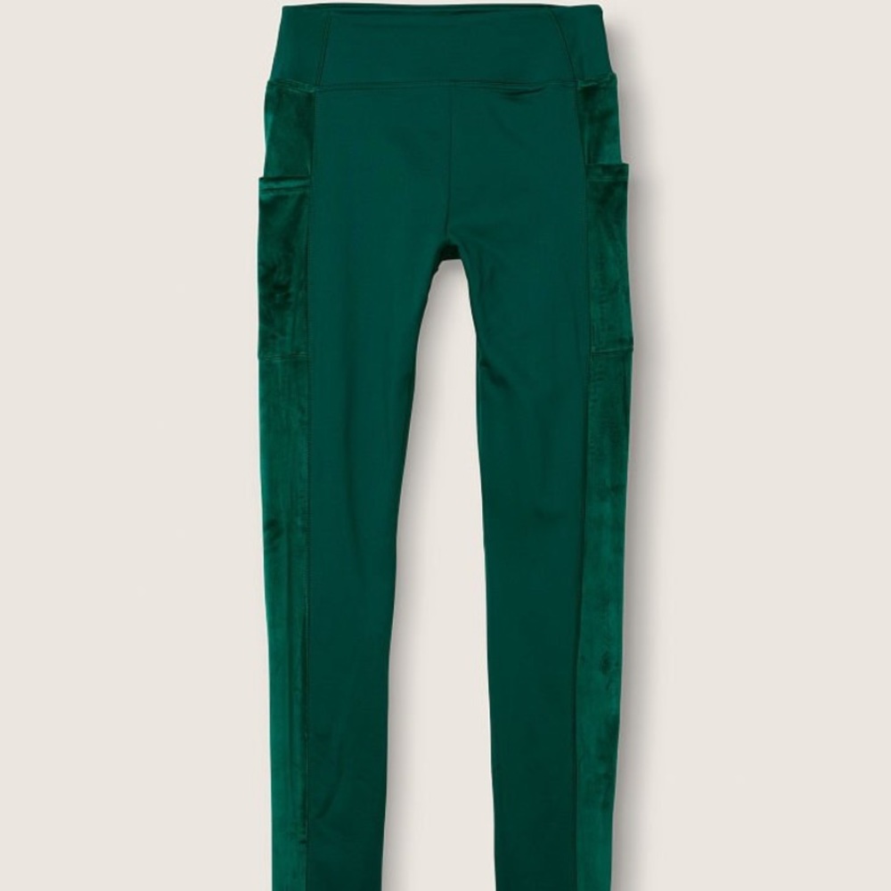 PINK dark garden velour leggings